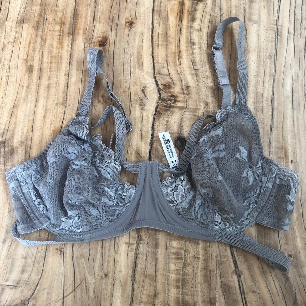 Strappy Gray Lace Free People/Intimately Bra